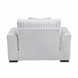 Pemberly Row Contemporary Textured Fabric Chair in Gray Finish
