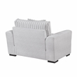 Pemberly Row Contemporary Textured Fabric Chair in Gray Finish