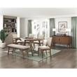 Pemberly Row Mid-Century Textured Dining Side Chair in Cream (Set of 2)