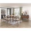Pemberly Row Mid-Century Textured Dining Side Chair in Cream (Set of 2)