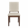 Pemberly Row Mid-Century Textured Dining Side Chair in Cream (Set of 2)