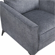 Pemberly Row Contemporary Microfiber Chair in Dark Gray Finish