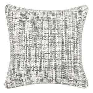 Pemberly Row 22&quot Transitional Linen Blend Woven Throw Pillow in Gray