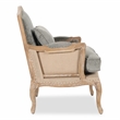 Pemberly Row Transitional Fabric and Wood Club Chair in Gray and Natural