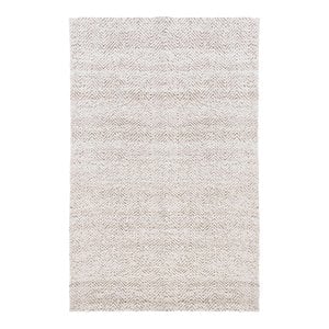 Pemberly Row 96 x 120&quot Jute Fabric Area Rug in Ivory/Natural