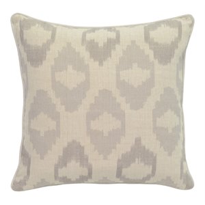 Pemberly Row 22&quot Transitional 100 Percent Linen Throw Pillow in Gray