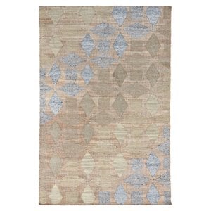 Pemberly Row 60x96&quot Handwoven Jute and Wool Area Rug in Natural Multi