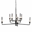 Pemberly Row 10-light Traditional Iron and Glass Chandelier in Black