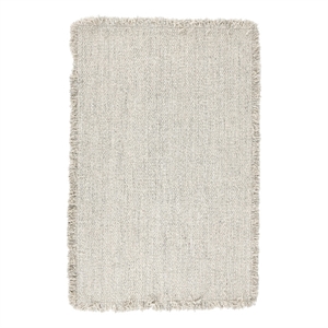 Pemberly Row Transitional 60 x 96&quot Wool & Viscose Area Rug in Ivory