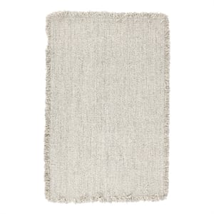 Pemberly Row Transitional 108 x 144&quot Wool & Viscose Area Rug in Ivory