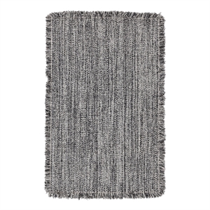 Pemberly Row Transitional 96 x 120&quot Wool & Viscose Area Rug in Gray