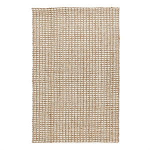 Pemberly Row 24 x 36&quot Basket Weave Jute & Wool Area Rug in Natural/Ivory