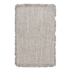 Pemberly Row Transitional 60 x 96&quot Wool & Viscose Area Rug in Natural