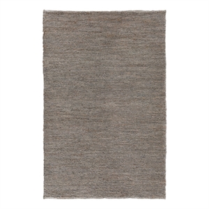 Pemberly Row 60 x 96&quot Transitional Jute Fabric Area Rug in Gray
