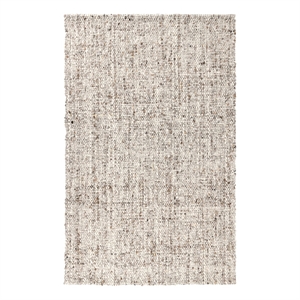 Pemberly Row 60 x 96&quot Heathered Wool Area Rug in Natural/Ivory