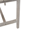 Pemberly Row Transitional Teak Wood Outdoor Counter Table in Matte Gray