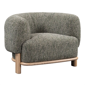 Pemberly Row Green Fabric Upholstered Accent Chair - Timeless Elegance
