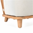 Pemberly Row Contemporary Outdoor Wood Frame Accent Chair in Natural