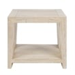 Pemberly Row Contemporary Rustic Tan Cracked Oak Wood End Table