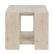 Pemberly Row Contemporary Rustic Tan Cracked Oak Wood End Table