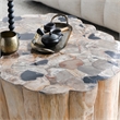 Pemberley Row Teak Wood Natural Coffee Table Rectangular Distinctive Organic Design 40.5