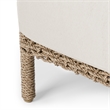 Pemberly Row Natural Rattan Outdoor Accent Chair with Aluminum Frame