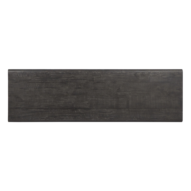 Pemberley Row Pine Wood Black Console Table Rectangular Adjustable 68