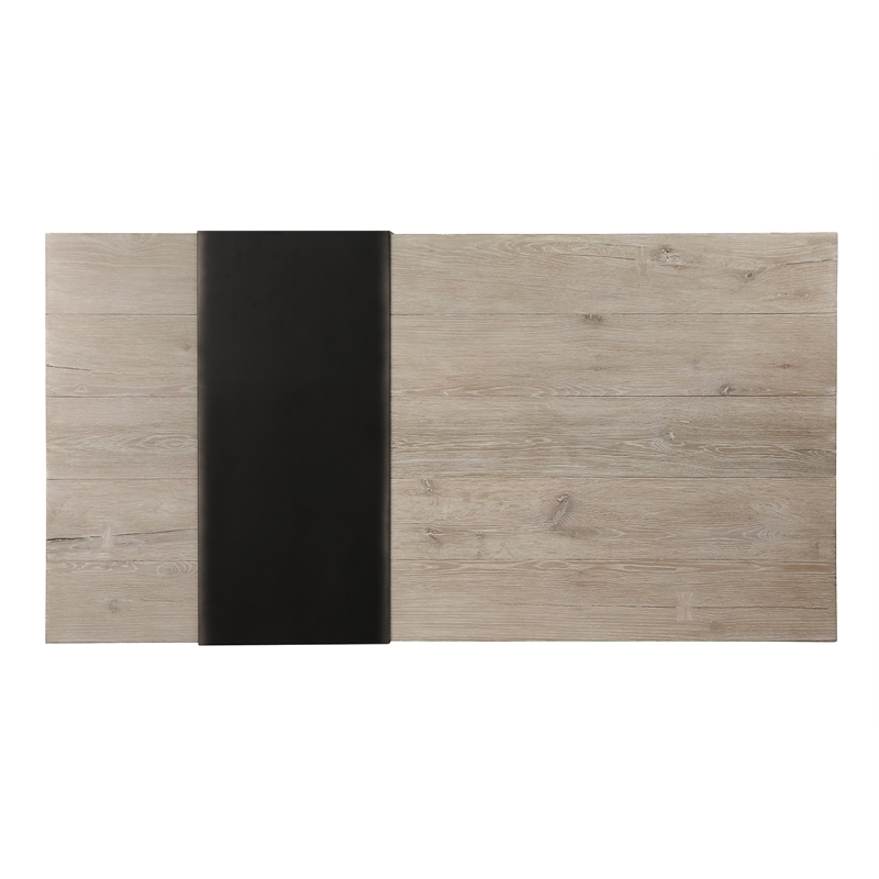 Pemberly Row Transitional Reclaimed Oak Wood Coffee Table in White