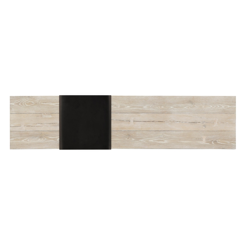 Pemberly Row Transitional Reclaimed Oak Wood Console Table in White