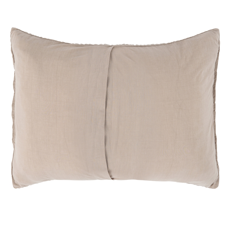 Pemberly Row Transitional Natural Cotton Linen Standard Sham