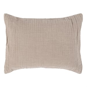 Pemberly Row Transitional Natural Cotton Linen Standard Sham