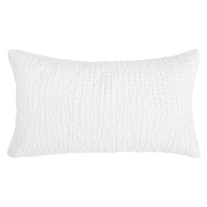 Pemberly Row Transitional Cotton Linen Blend White King Sham