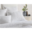 Pemberly Row Transitional Cotton Linen Blend White Standard Sham