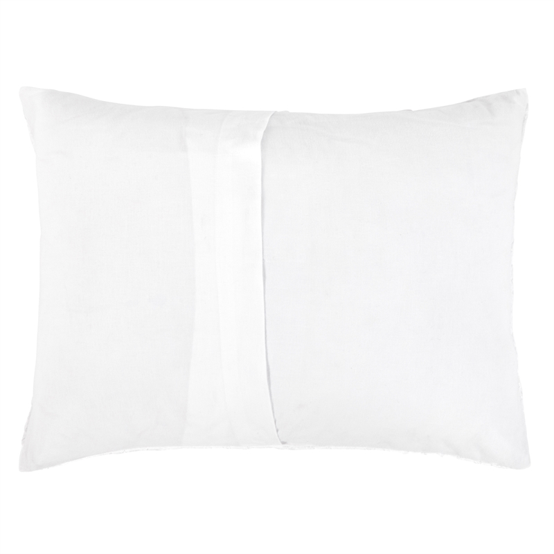 Pemberly Row Transitional Cotton Linen Blend White Standard Sham
