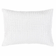 Pemberly Row Transitional Cotton Linen Blend White Standard Sham