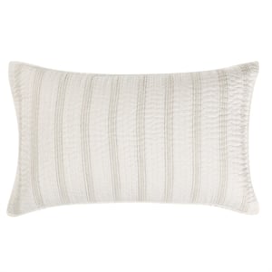 Pemberly Row Transitional Abraham Cotton Linen Eggshell Beige King Sham