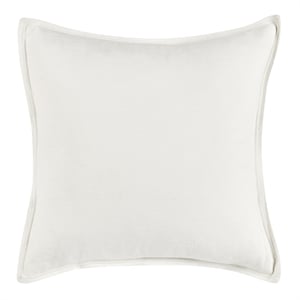 Pemberly Row Transitional Cotton Linen Blend Ivory Euro Sham