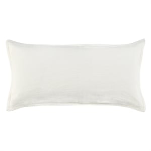 Pemberly Row Transitional Cotton Linen Blend Ivory King Sham