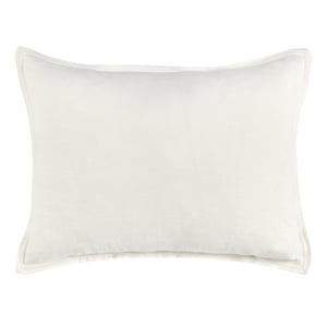 Pemberly Row Transitional Cotton Linen Blend Ivory Standard Sham