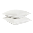 Pemberly Row Transitional Woven Stitch Design Cotton White Euro Sham