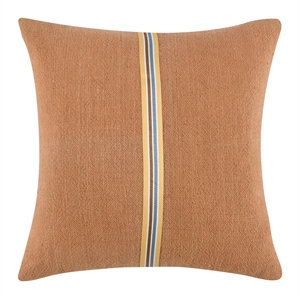 Pemberly Row 22&quot Cotton Linen Blend Throw Pillow in Hazel Brown