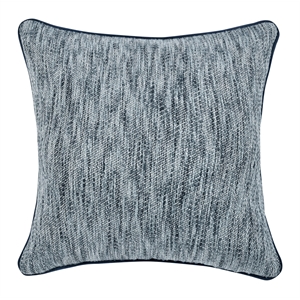 Pemberly Row Transitional 22&quot Cotton Blend Throw Pillow in Blue