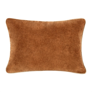 Pemberly Row Contemporary 12&quotx16&quot Velvet Throw Pillow in Hazel Brown