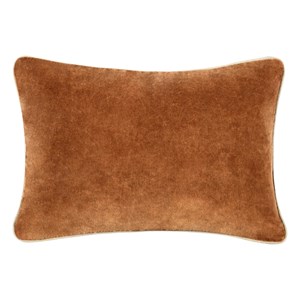 Pemberly Row Contemporary 14&quotx20&quot Velvet Throw Pillow in Hazel Brown