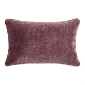 Pemberly Row Contemporary 14&quotx20&quot Velvet Throw Pillow in Sangria Red