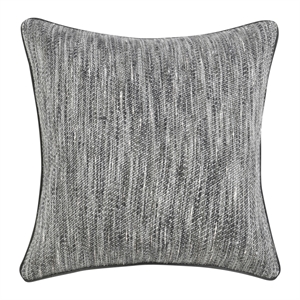 Pemberly Row Transitional 22&quot Cotton Blend Throw Pillow in Gray