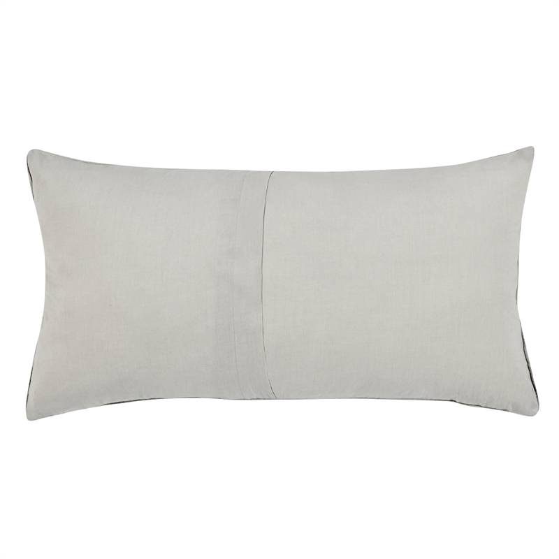 Pemberly Row Transitional Gray Finish Cotton Linen Blend King Sham