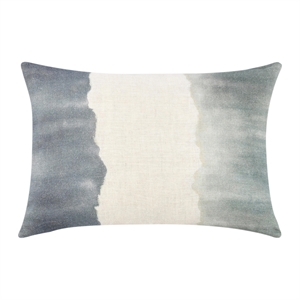 Pemberly Row Foundation 14&quotx20&quot Belgian Linen Fabric Throw Pillow in Blue