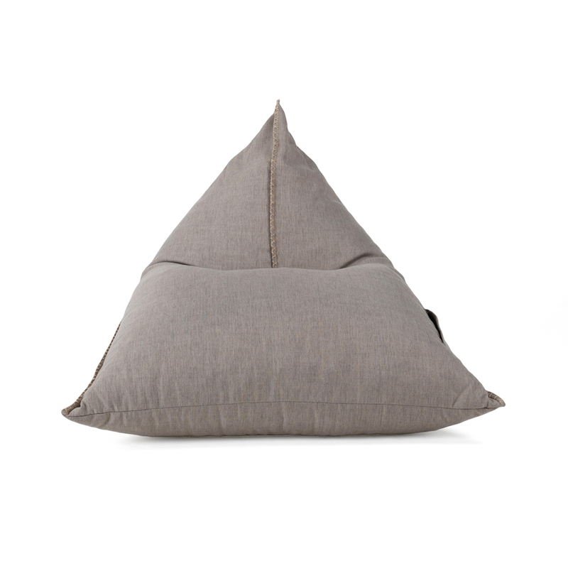 Pemberly Row Beige Teardrop Polyester Blend Fabric Lounge Chair