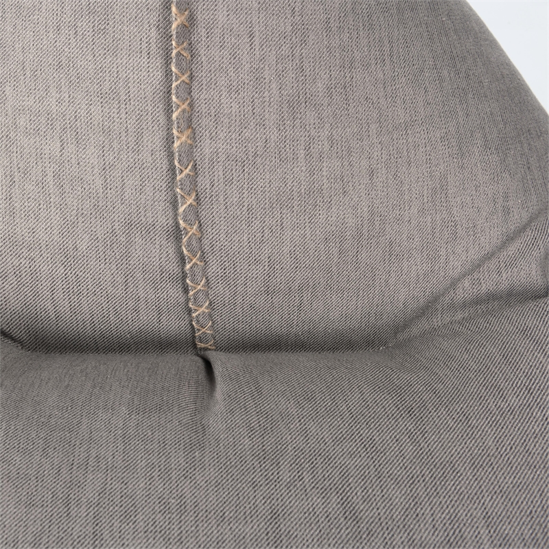 Pemberly Row Beige Teardrop Polyester Blend Fabric Lounge Chair